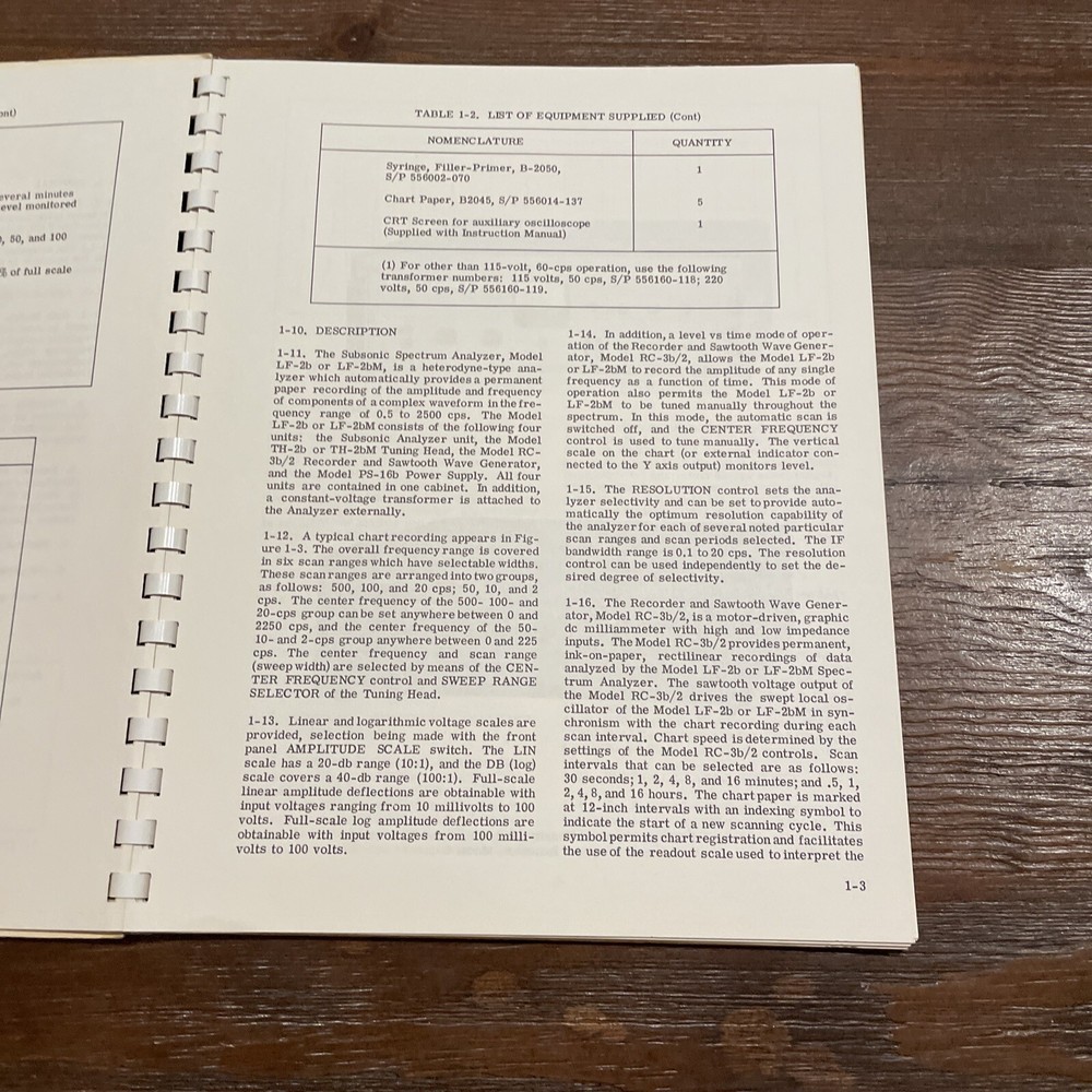 Panoramic LF-2B & LF-2bM Subsonic Spectrum Analyzer Instruction Manual IB5008