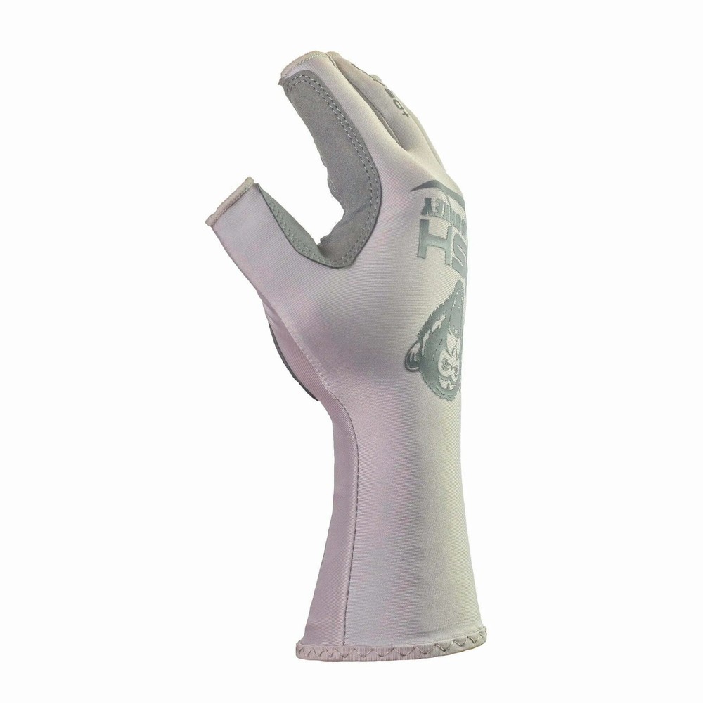 Fish Monkey Half Finger Guide Glove Large FM11-LTGREY-L