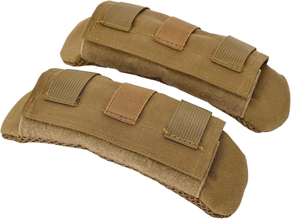 2x Khaki Shoulder Strap Pad Vest Shoulder Strap Pads Backpack Strap Pad Fit 2''