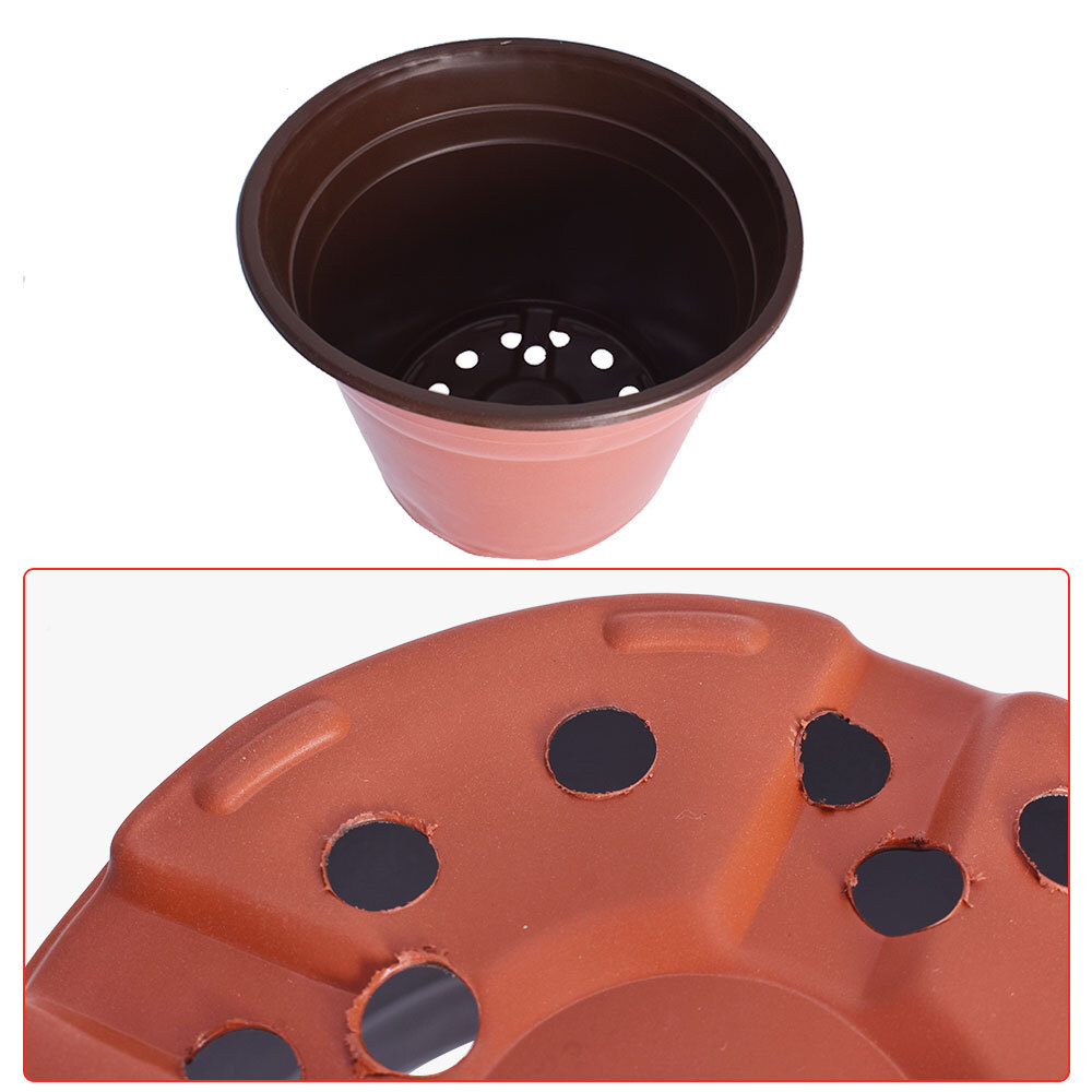 Plastic Plant Flower Pots Nursery Seedlings Pot Plant Container 100Pcs