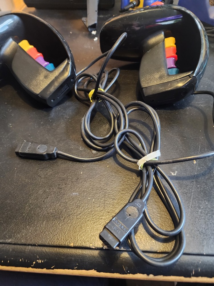 2x coleco Colecovision Super Action Controllers Cleaned, Tested & Working