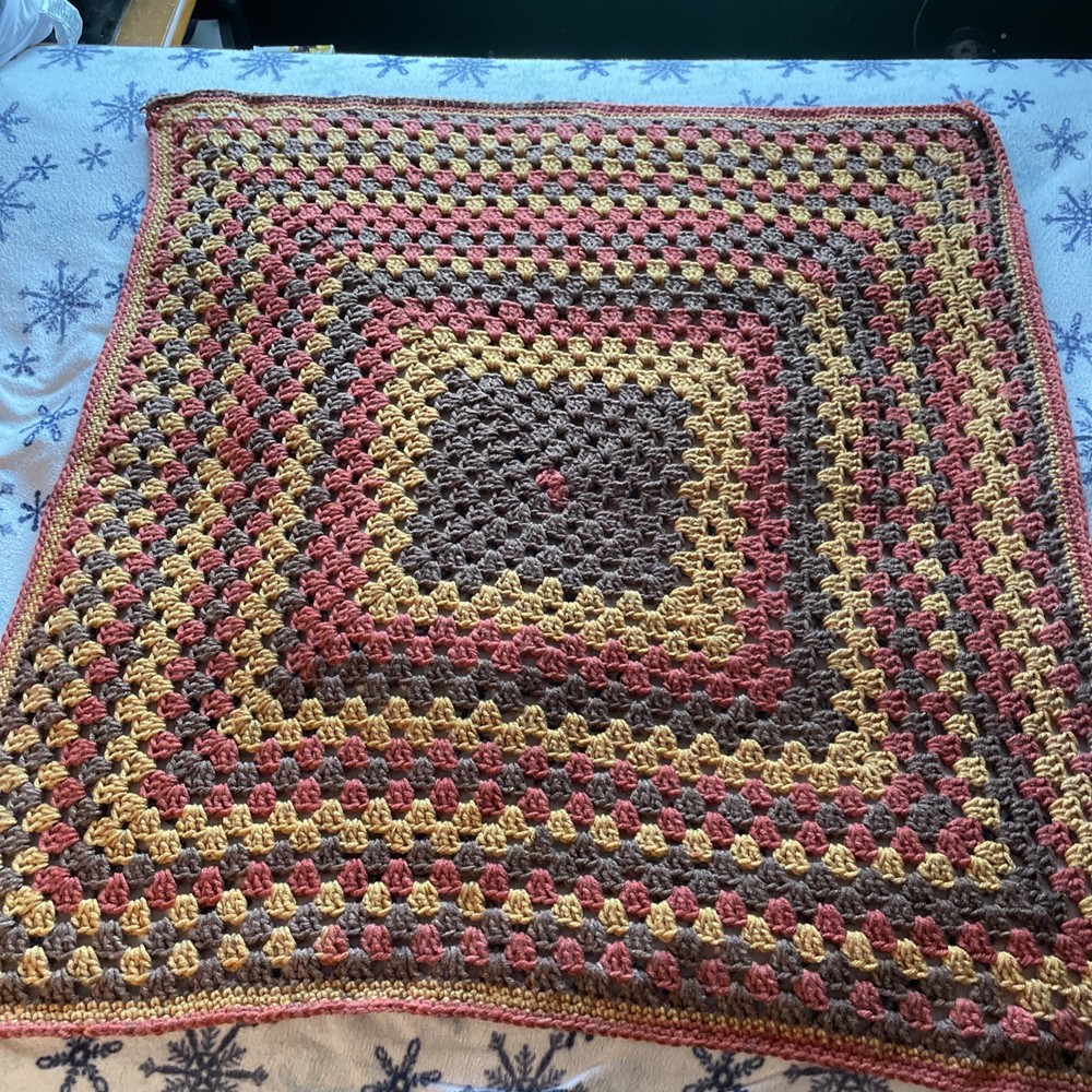 Handmade crochet lap blanket