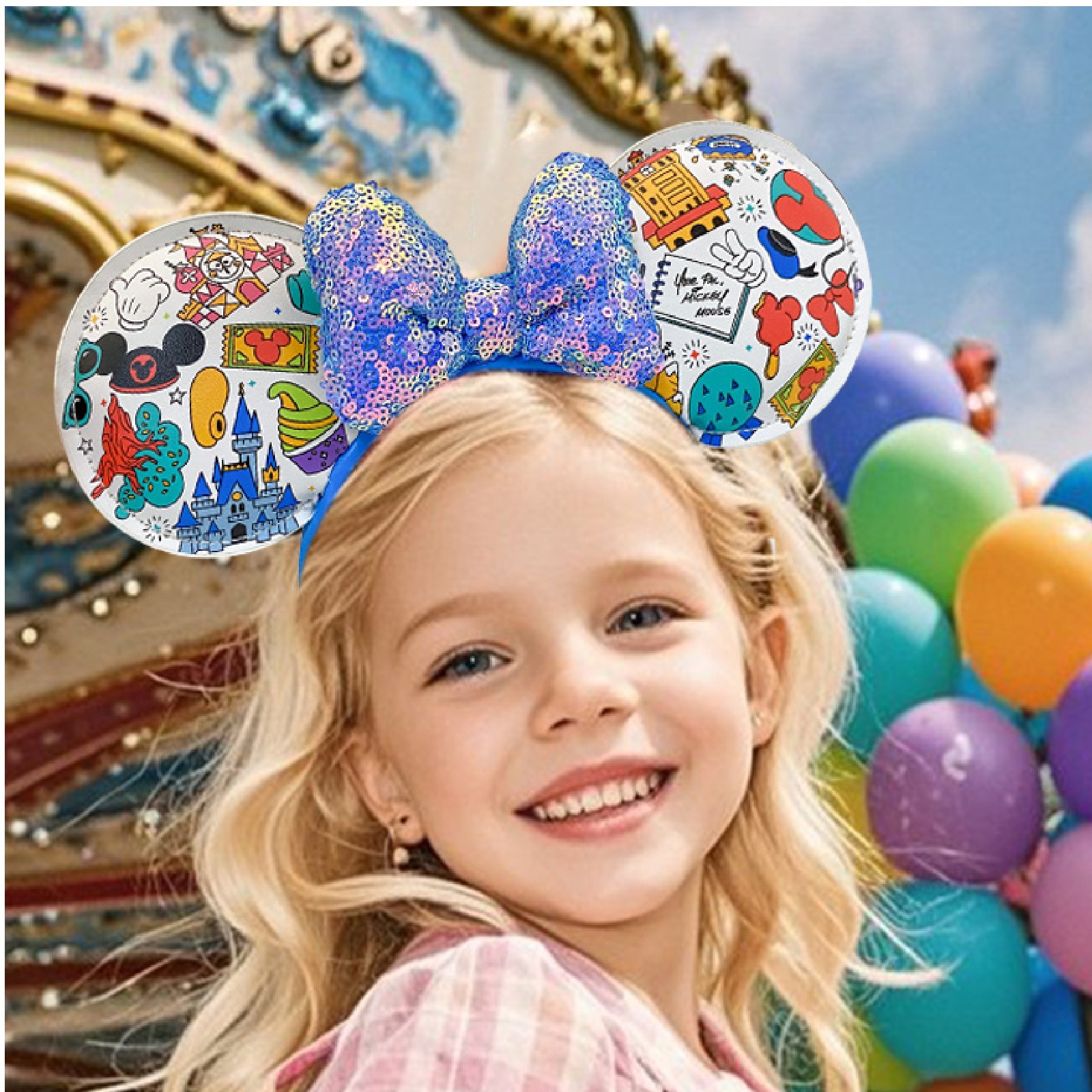 2025 Disney Parks Play In The Parks Minnie Ears Castle Epcot Dole Whip Headband