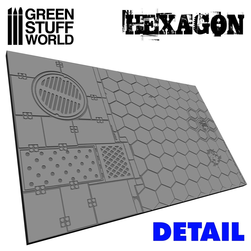 Rolling Pin - HEXAGONS Texture - Create your own Infinity, Warhammer bases 40k