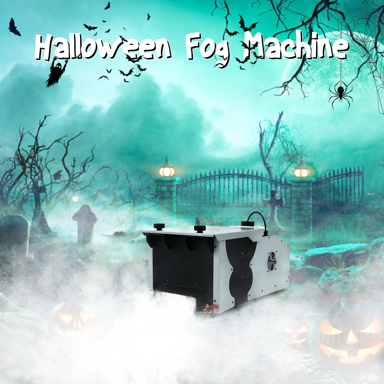 1500W Low Lying Smoke Fog Machine DJ Stage Dry Ice Ground Fogger With Remote US