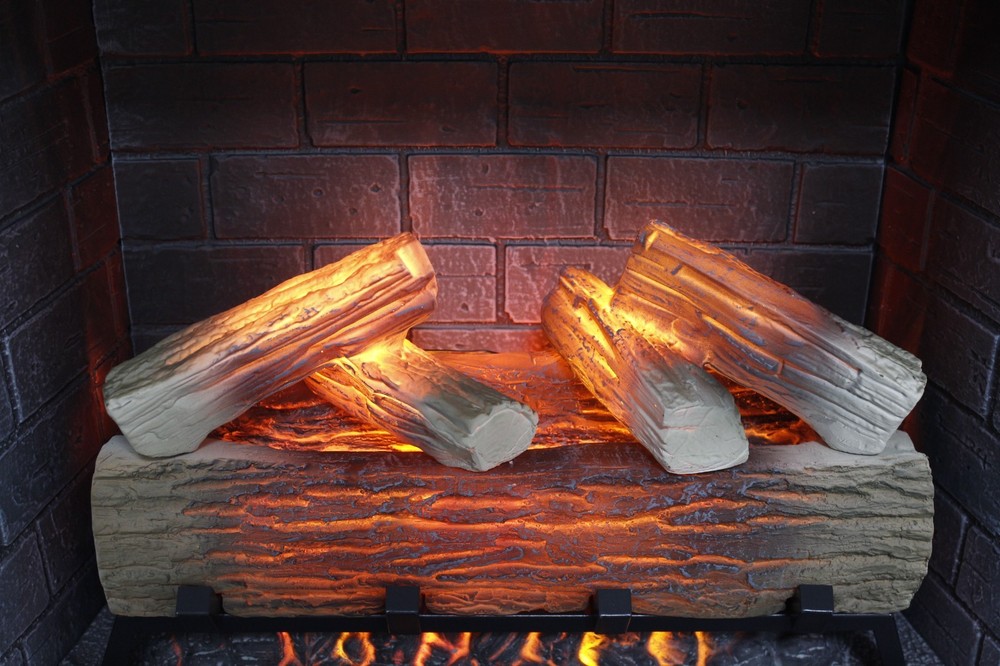 23" Infrared Heating Electric Fireplace Insert w/ Realistic Flame&Remote Control
