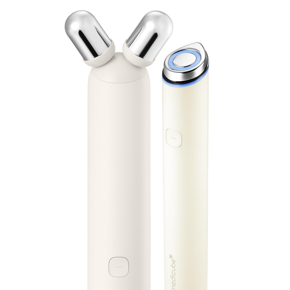 Mini Booster Pro Plus Face Roller Device Set | 2-in-1 Massage Beige