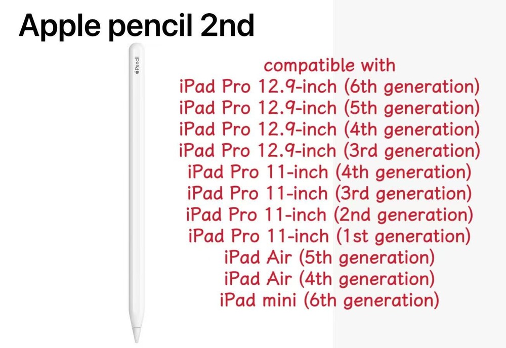 Apple Pencil 2nd Generation for iPad Pro Wireless Charging Enabled new