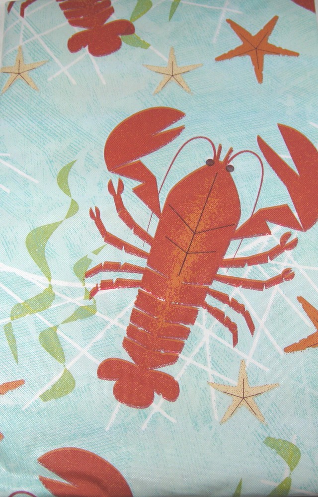 Lobster Fest Easy Care Vinyl Tablecloths Assorted Sizes Oblog & Round Multi