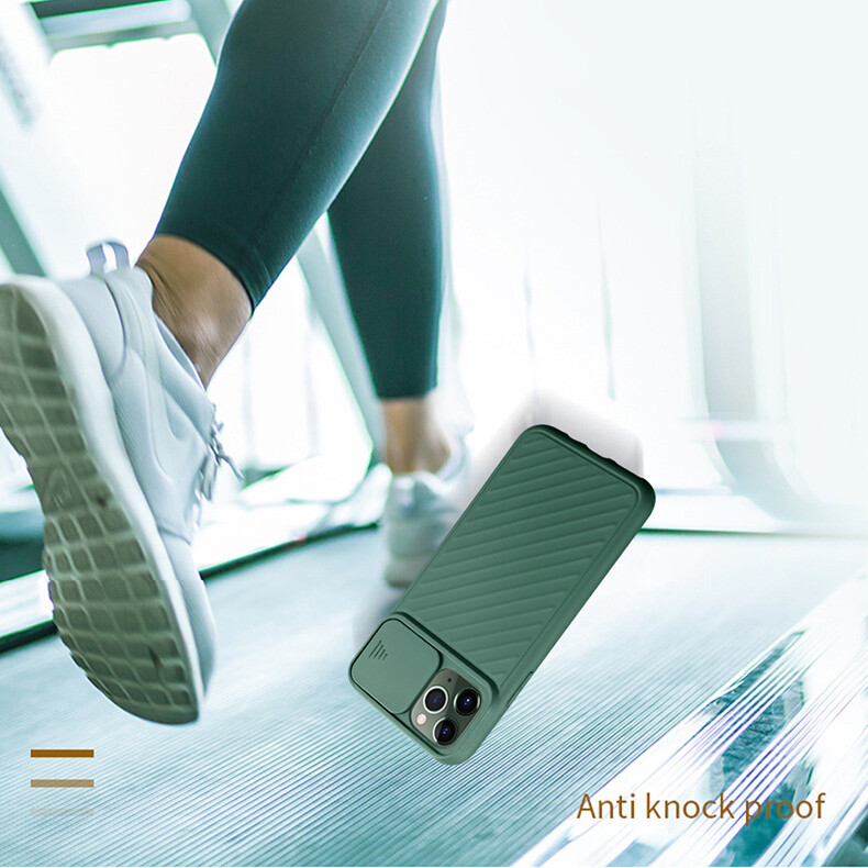iPhone 12 Mini case with camera cover- Green Color