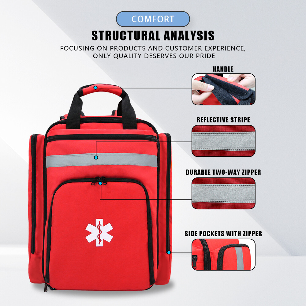 First Aid Bag Outdoor Emergency Rescue Large Sorted Storage Bag Backpack