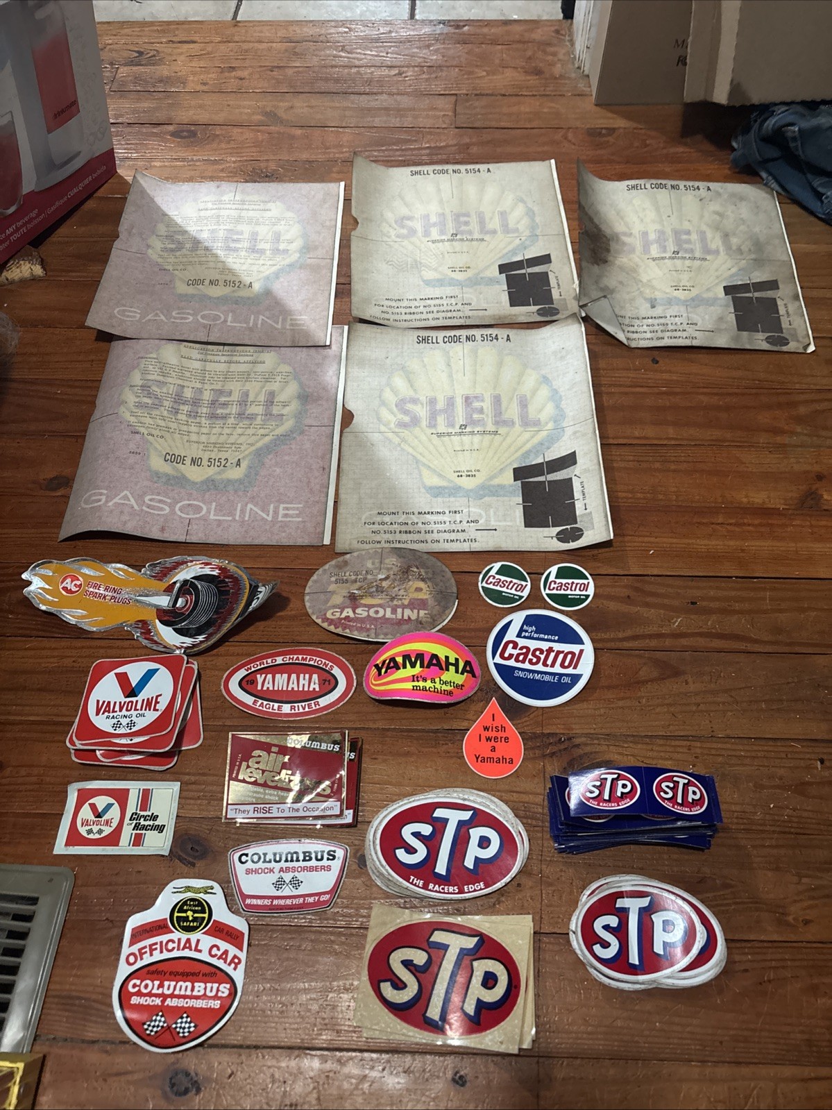 Vintage Gasoline Sticker Lot 1970s