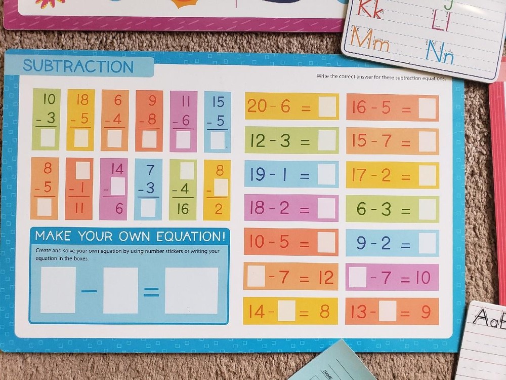 Teaching Classroom Materials Solar System Math Language Time Wipe Off Boards EUC