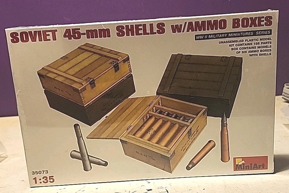 1/35 Soviet 100mm Shells w/Ammo Boxes MiniArt #35088 OOP Shrink Wrapped MISB