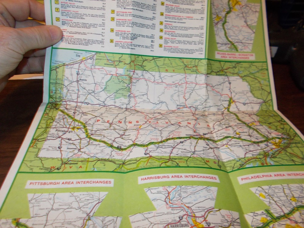 1978 Pennsylvania Turnpike Vintage Map and Guide