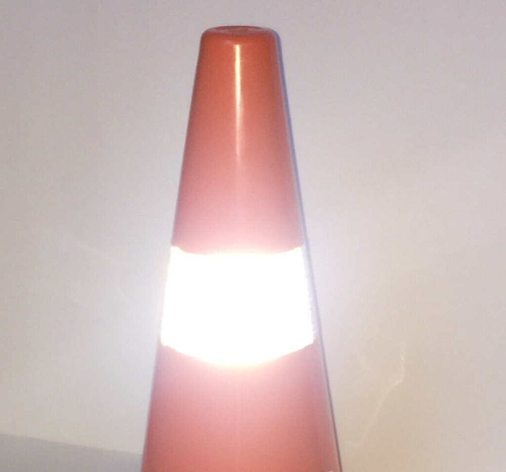 4 Orange Safety Cones Reflective Traffic Sports Night Mountable Stackable Set