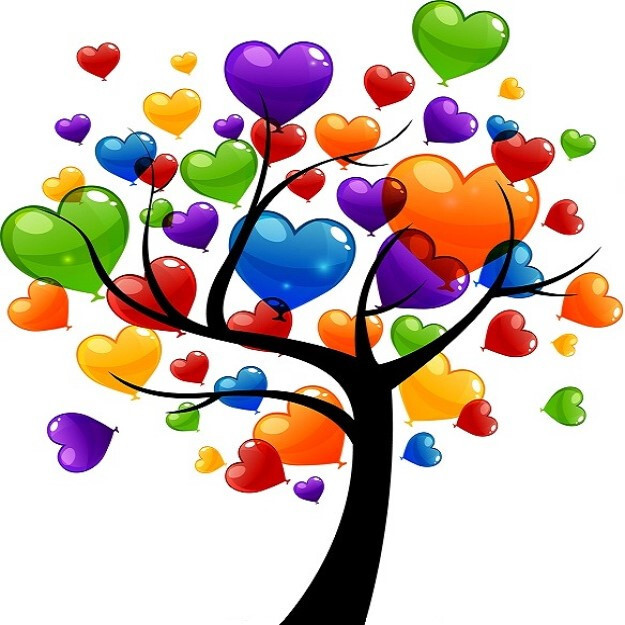 30 Custom Heart Tree Personalized Address Labels