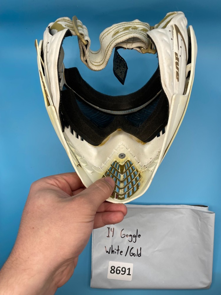Dye 14 Paintball Goggle - Used, White/Gold