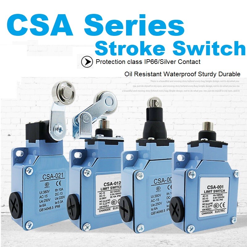 Stroke limit Switch Momentary CSA-012 IP66 Micro Power Supply With Roller003 021