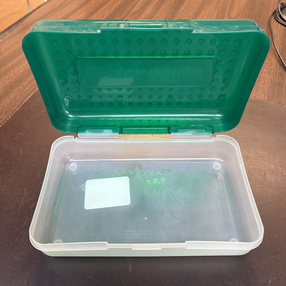 SpaceMaker 8.5x5.5x2.5 | Eldon Office | Green Storage Box Organizer Pencil Case