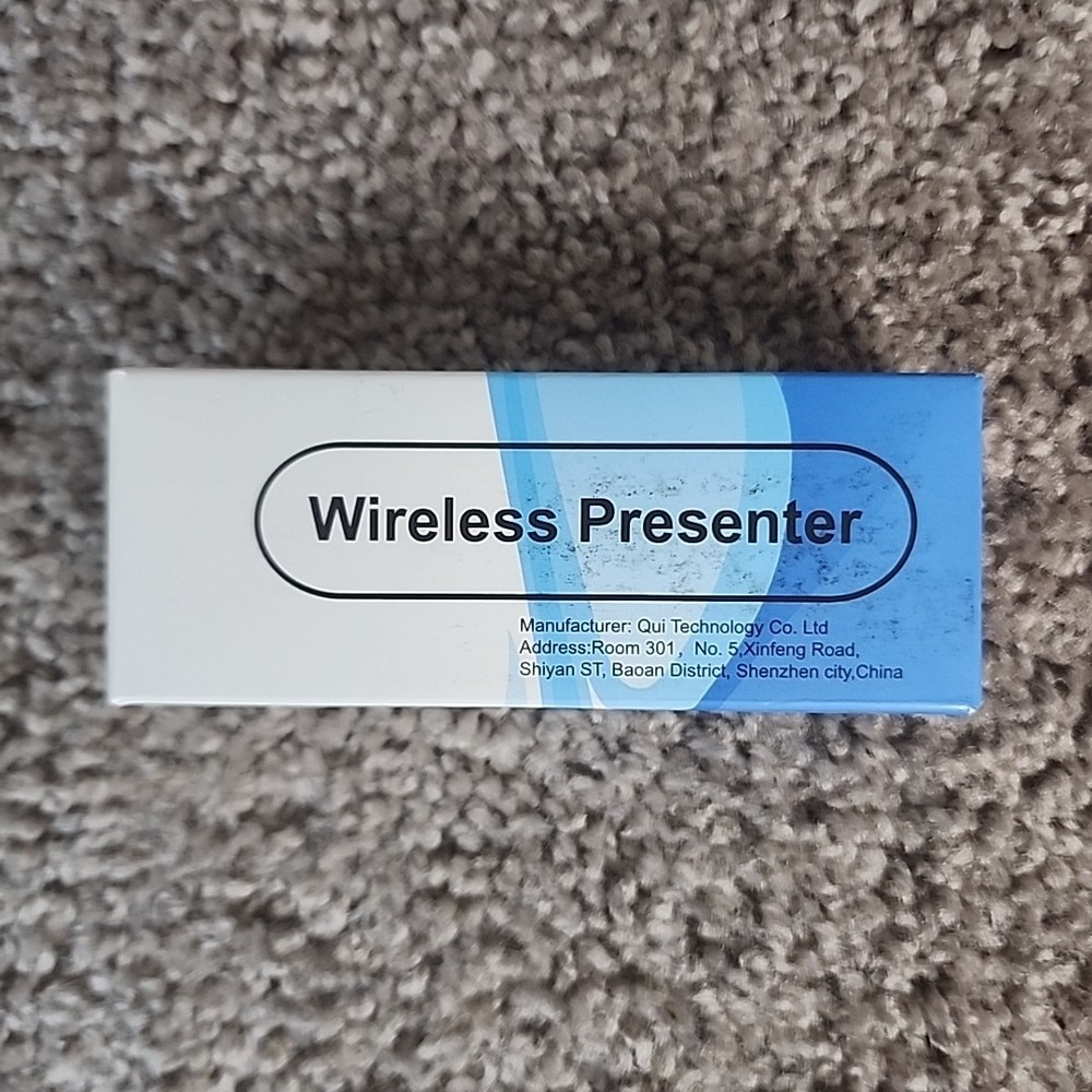 QUI Wireless Presenter PowerPoint Clicker-Pink, Open Box
