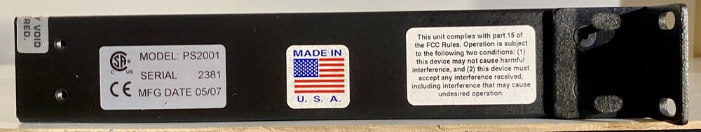 FOLSOM PS2001 PRESENTATION PRO VERSION 2.05 USA MADE