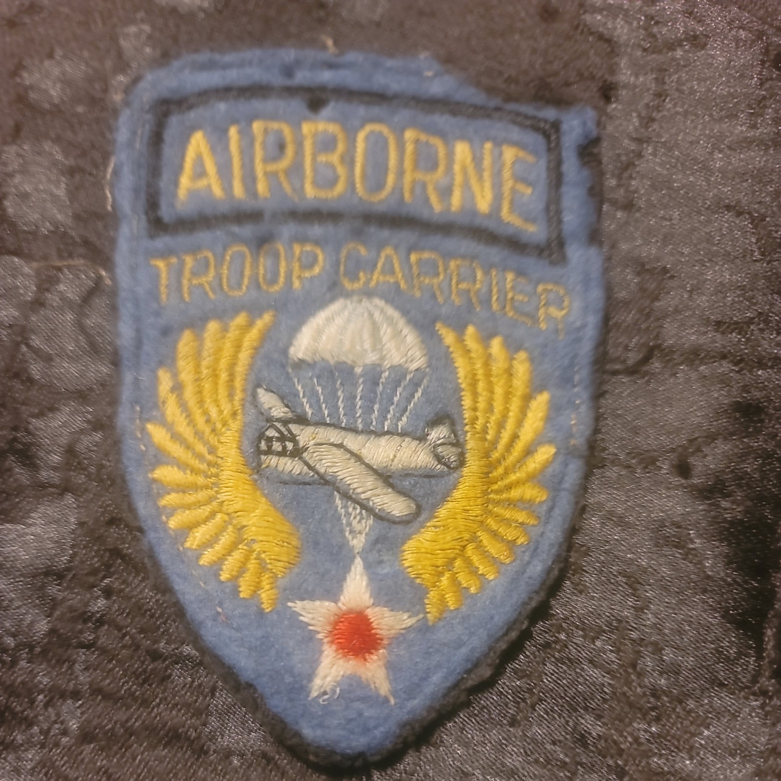 Vtg. WWII US Army Air Force Airborne Troop Carrier English Made SSI Patch