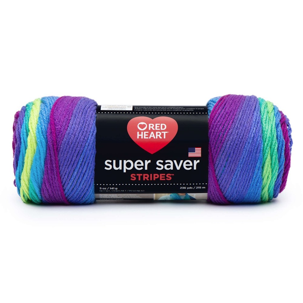 Red Heart Super Saver Yarn Parrot Stripe