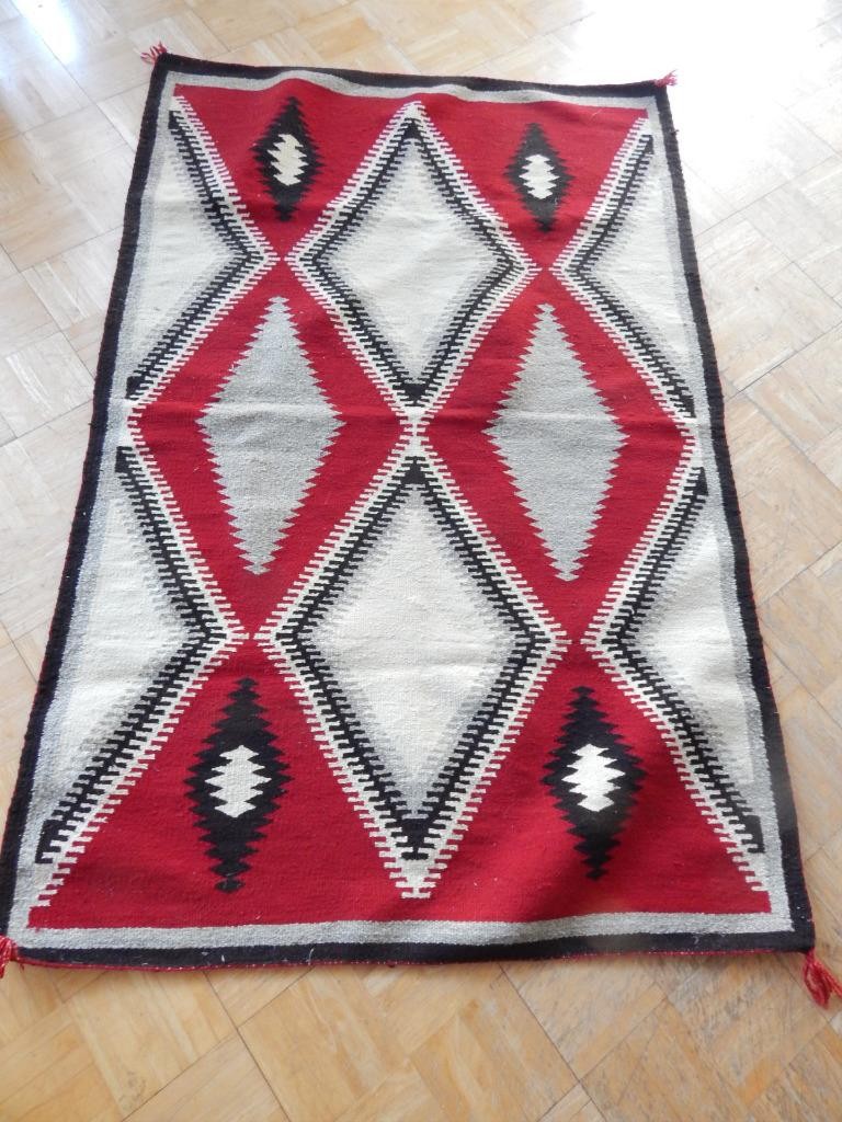 ANTIQUE NAVAJO INDIAN KLAGETOH DAZZLER RUG - NICE LRG SIZE + FABULOUS COLORS