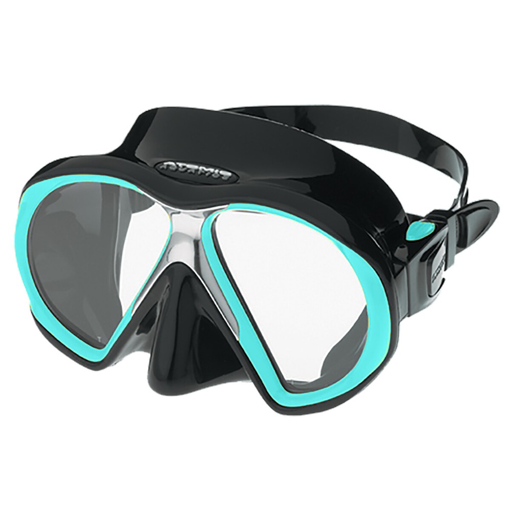 Atomic Aquatics SubFrame Mask - Medium Fit - Black/Aqua - Dive Mask