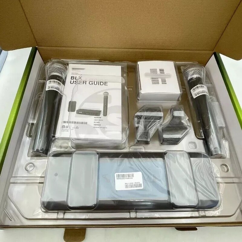 NEW Shure BLX288/PG58 With 2 Microphone Handheld Wireless Microphone System Come