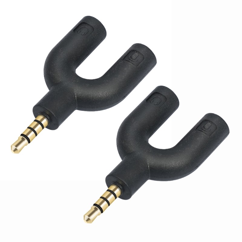 35mm Cable Adapter For Phone Computer 3.5mm TRRS Headphone And Microphone Split