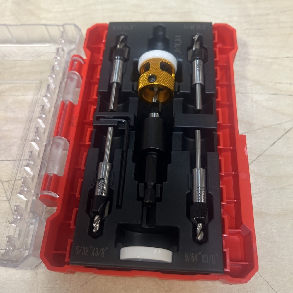 High Performance 5 Pcs Countersink Drill Bits Set with Easy Adjustment
