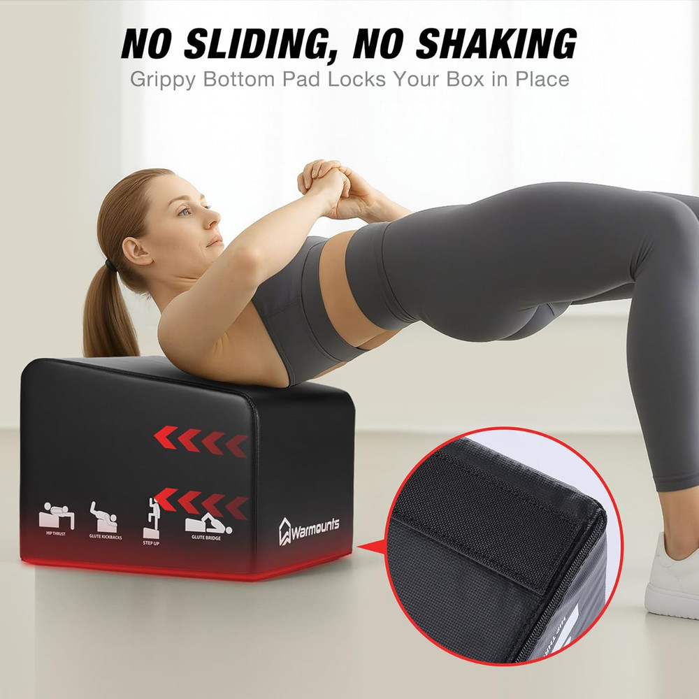 WARMOUNTS Hip Thrust Bench, Multi-Functional Hip Thrust Machine for Strength Tra