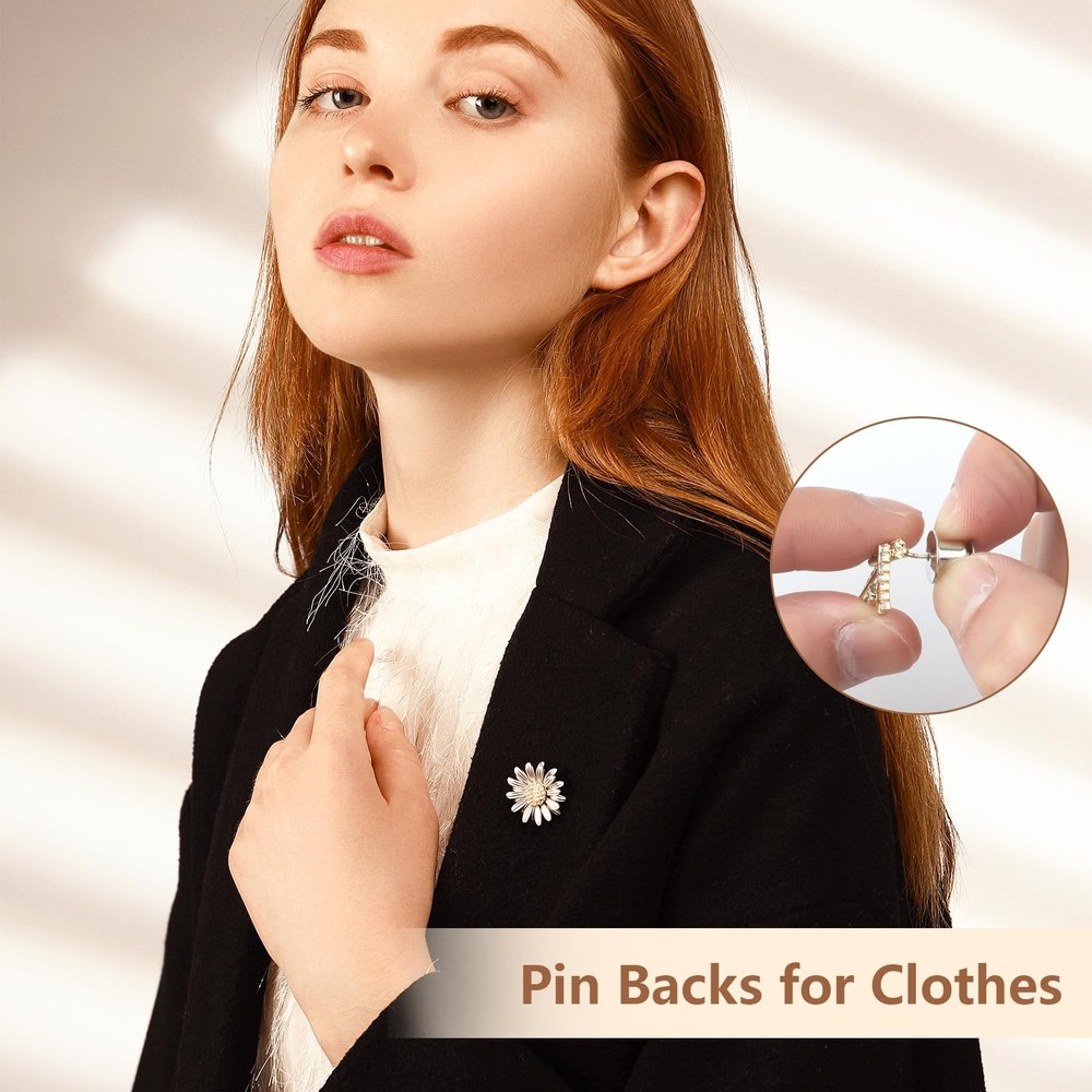 70 PCS Locking Pin Backs, Metal Locks Keeper Clasp for Silver
