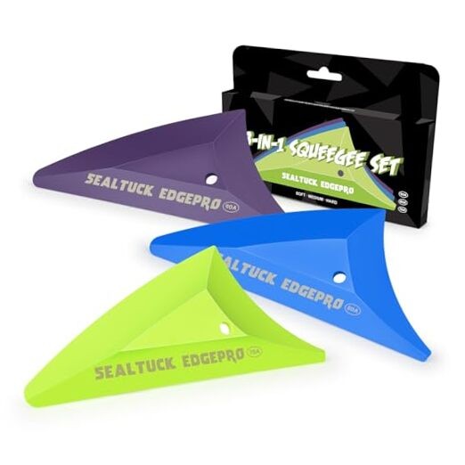 3PCS Window Tint Triangle Squeegee Set with Different Hardness – Professional