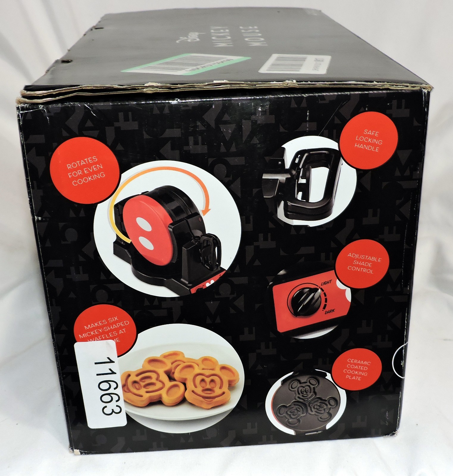 Disney Mickey Mouse 90th Anniversary Double Flip Waffle Maker - NEW 6 at Once