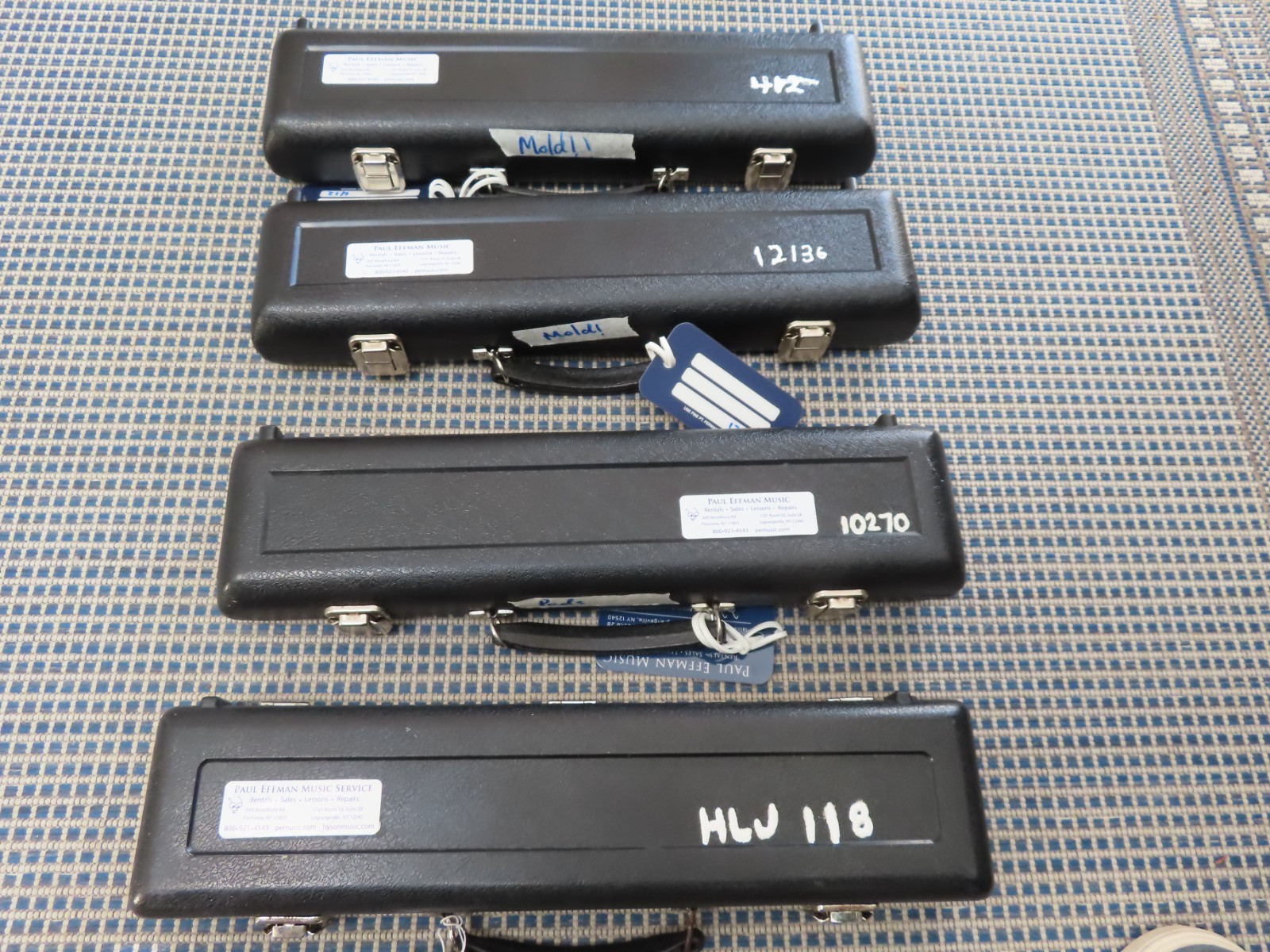 LOT OF 4 FLUTES -ARMSTRONGS, BUNDY, BUFFET- NICE BUT NEED REPAIR