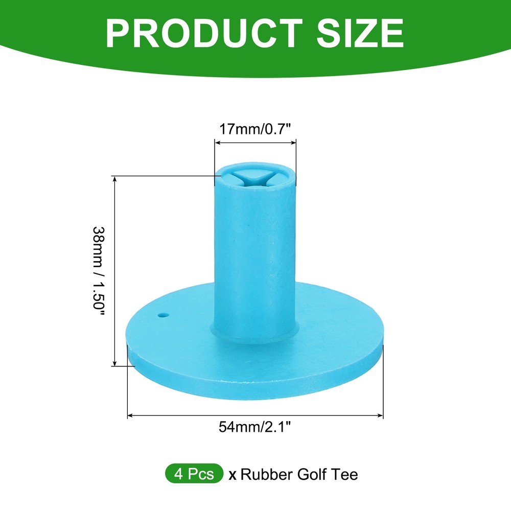 Rubber Golf Tee, 1.5Inch Golf Practice Tees Training Driving Range, Blue