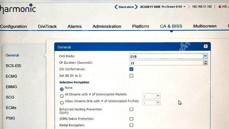 Harmonic Pro Stream 9100 Stream Processor Transcoder PRM-9100-CHS-AC