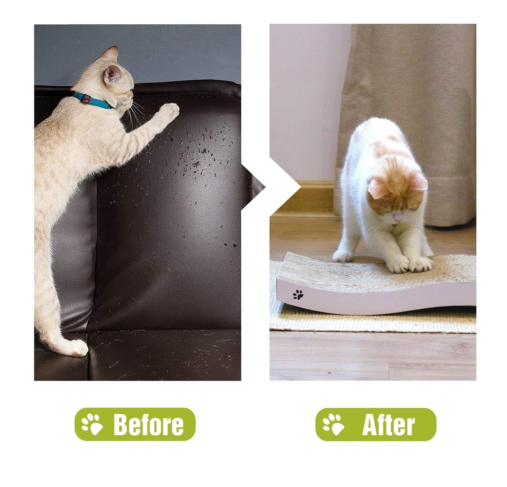 Coching Cat Scratcher Cardboard Cat Scratch Pad with Premium Scratch Textures...