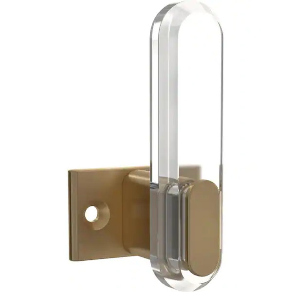 3" Clear Acrylic Pill Hook Champagne Bronze