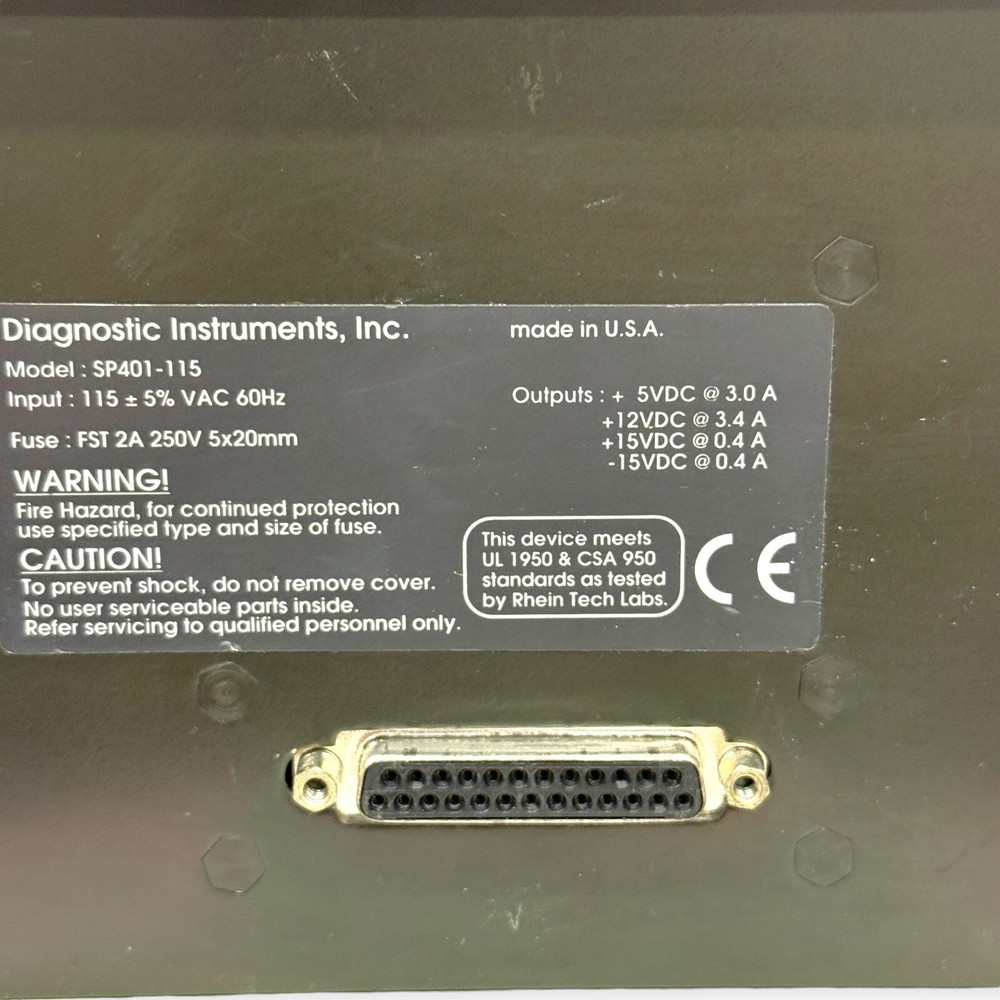 Diagnostic Instruments SPOT SP401-115 Microscope Digital Camera Power Supply