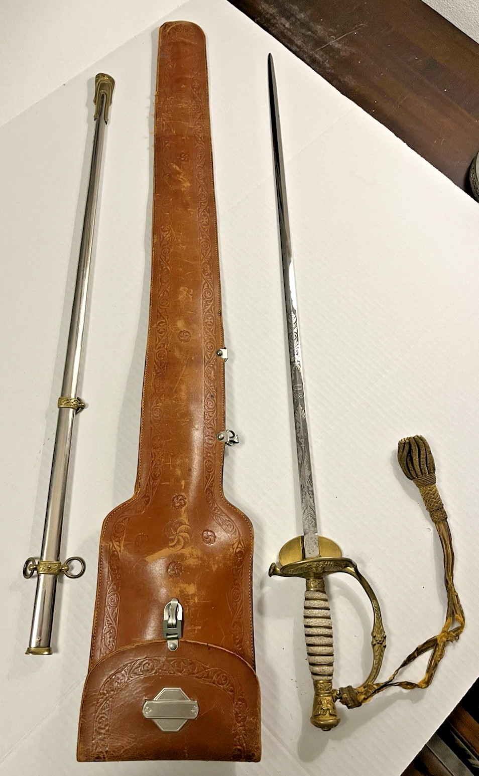 Horstmann Civil War Era Officer's Sword with Scabbard and Leather Sheath, NICE!