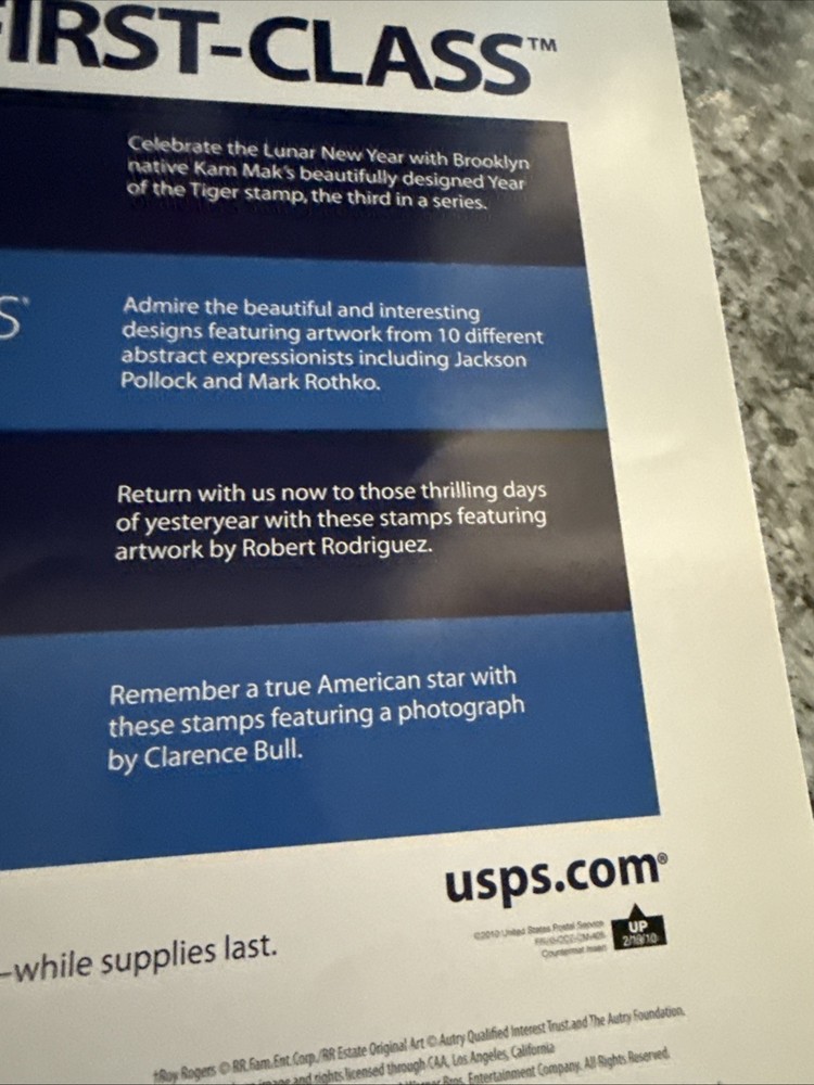 Vintage USPS POSTAGE STAMP Advertising Poster 16.5 X 14 2010 Cowboys