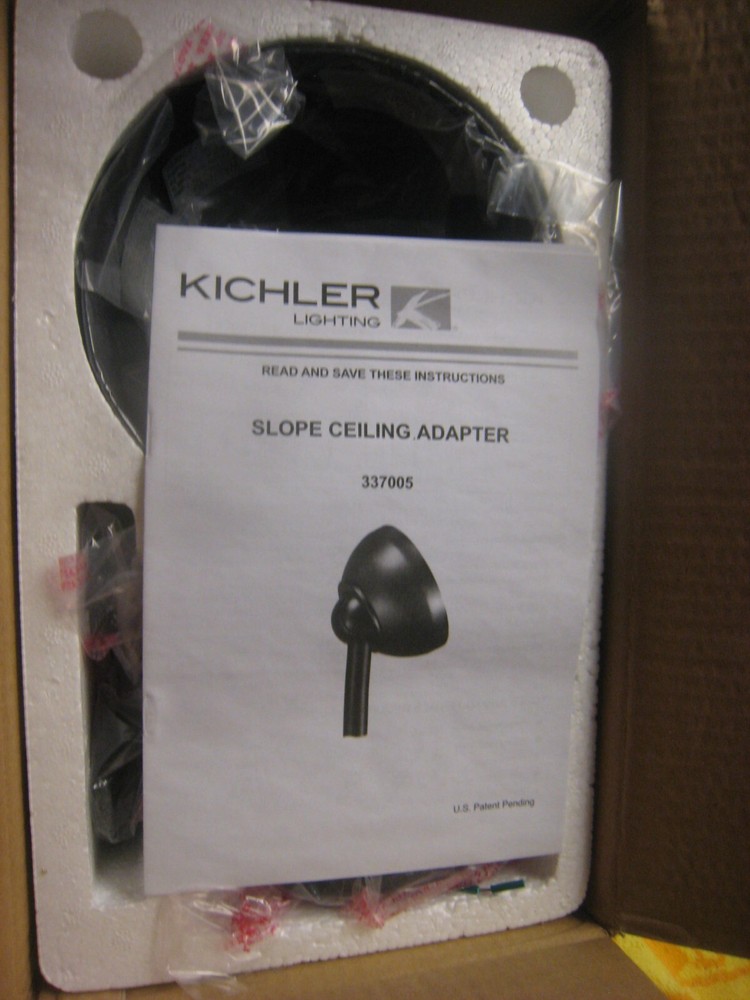 Kichler Slope Adapter, Distressed Black - 337005DBK