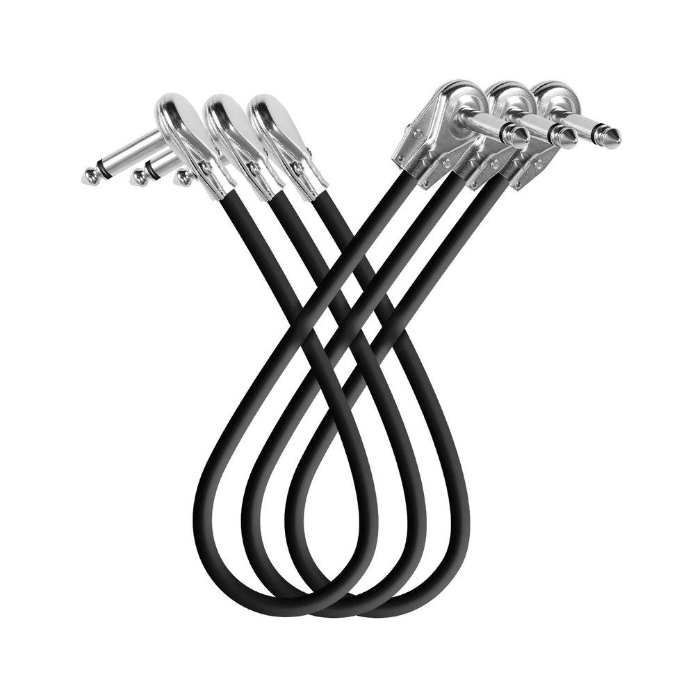 Guitar Patch Cable 12 Inch, Instrument Effects Adapter Set 3 Pack, Pedal Boards