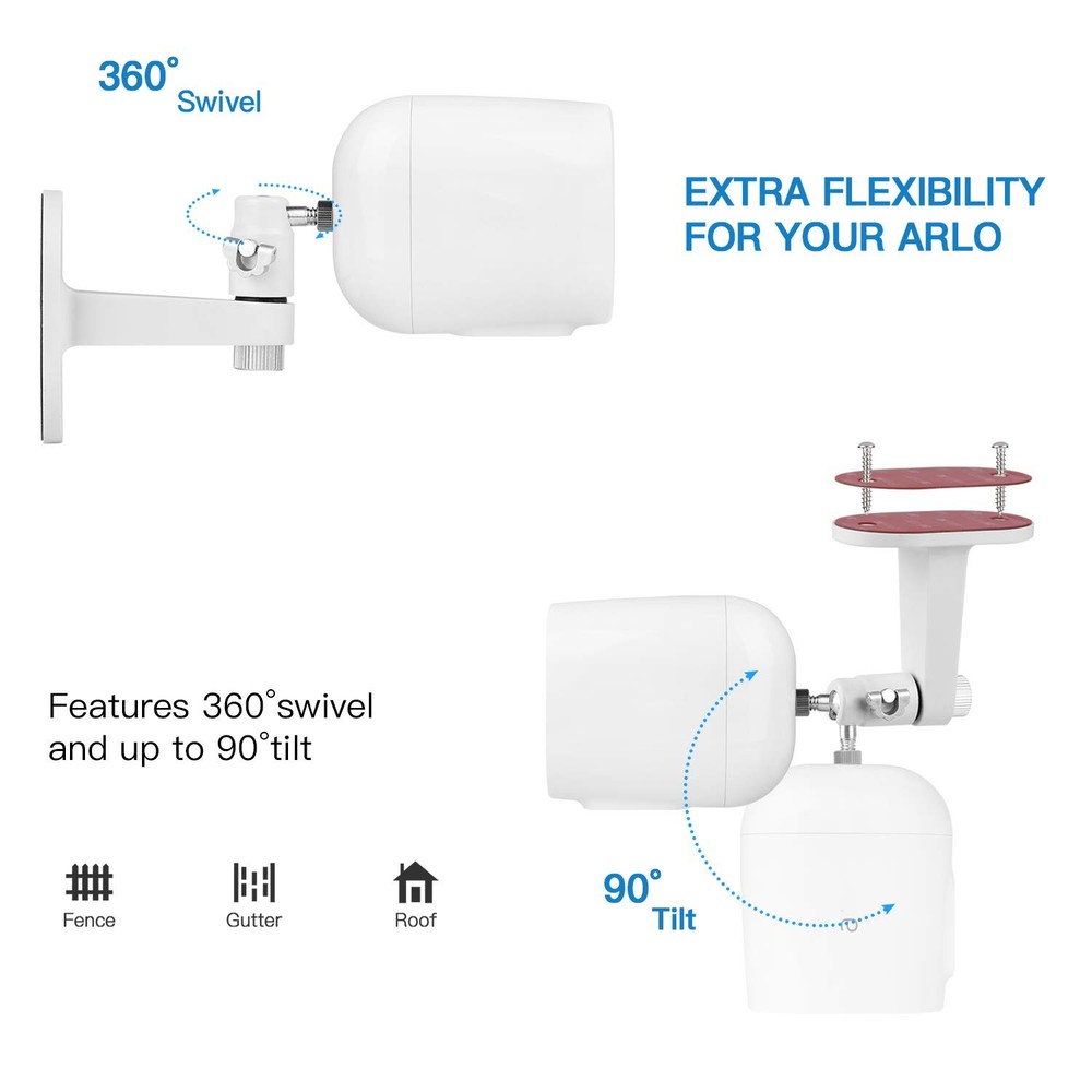 2Pack Security Wall Mount for Arlo White