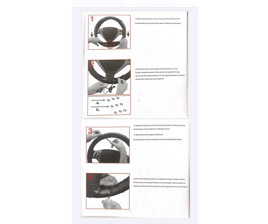 Beige Medium Classic Grip Synthetic Leather Old School Wrap Steering Wheel Cover