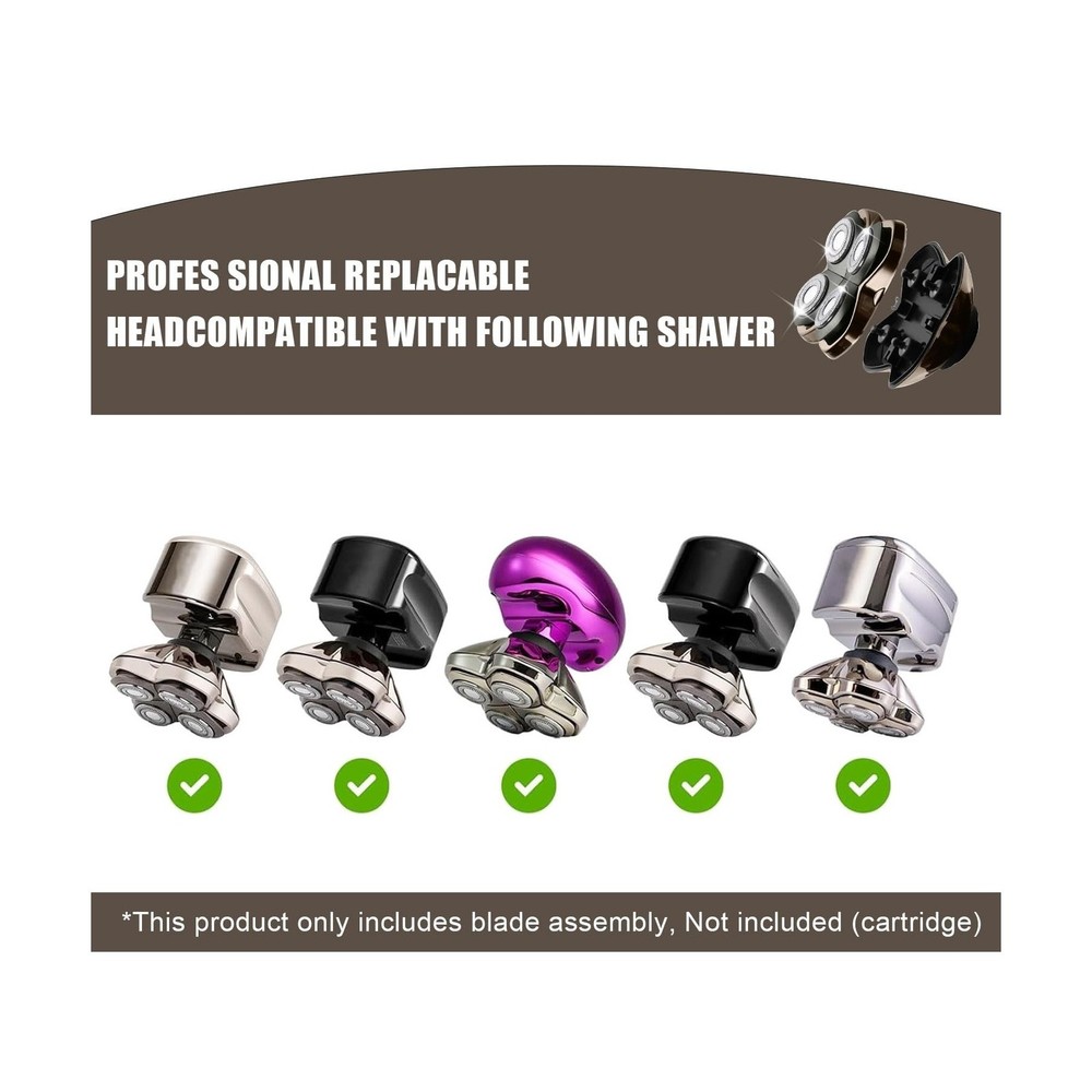 Shaver Replacement Heads Compatible with Skull Head Shaver, Replace... Fast Ship